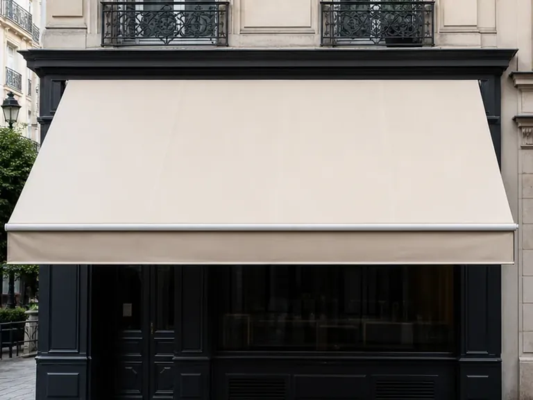 Store banne propre après nettoyage professionnel